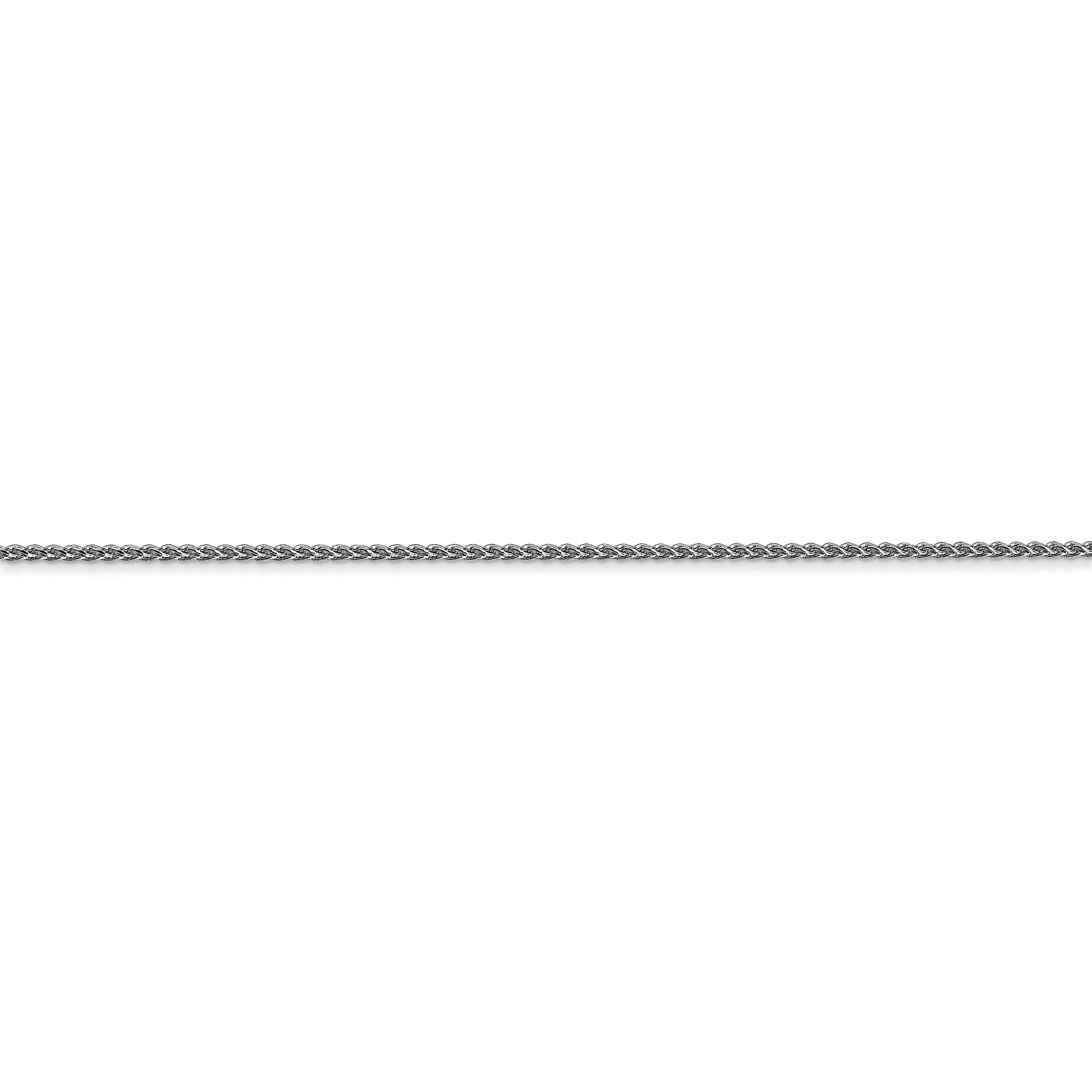 14k White Gold 0.80mm Diamond Cut Spiga Chain