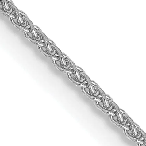 14k White Gold 0.80mm Diamond Cut Spiga Chain