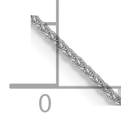 14k White Gold 0.80mm Diamond Cut Spiga Chain