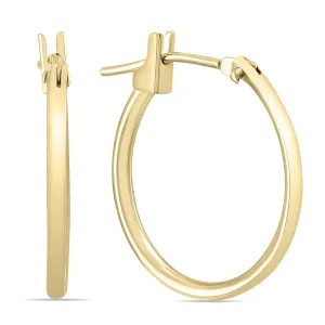 14K Yellow Gold 16Mm Hoop Earrings 1.5Mm Gauges