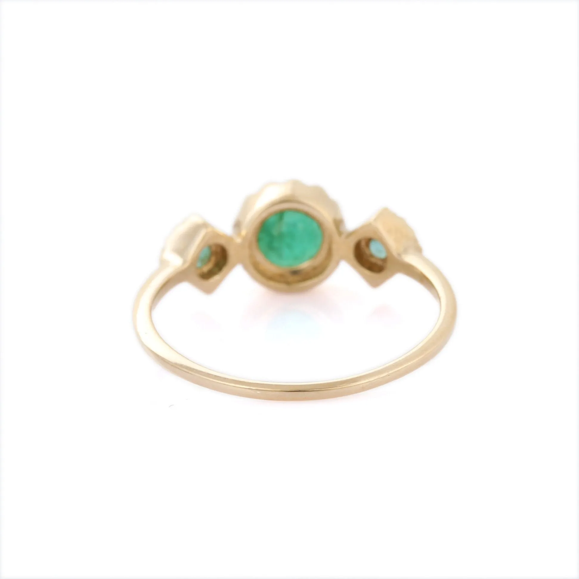 14K Yellow Gold Emerald Ring