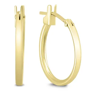 14MM Hoop Earrings in 14K Yellow Gold