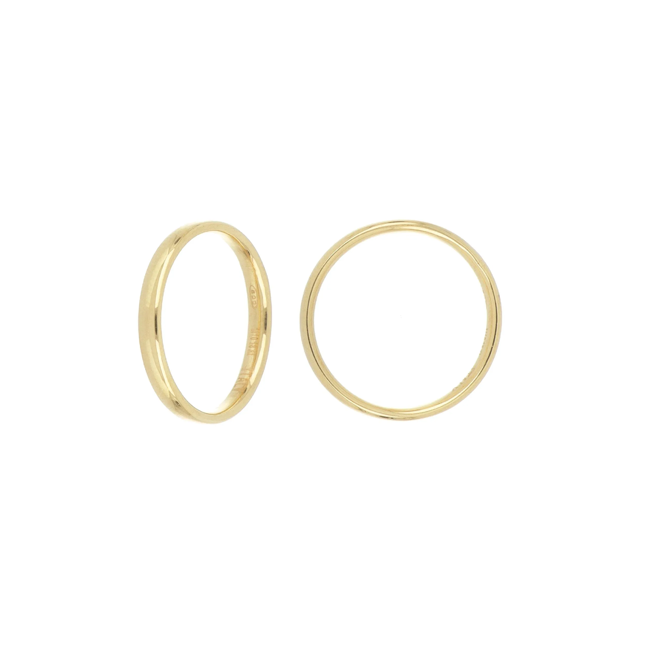 18K Yellow Gold Band Ring 3Mm Thick