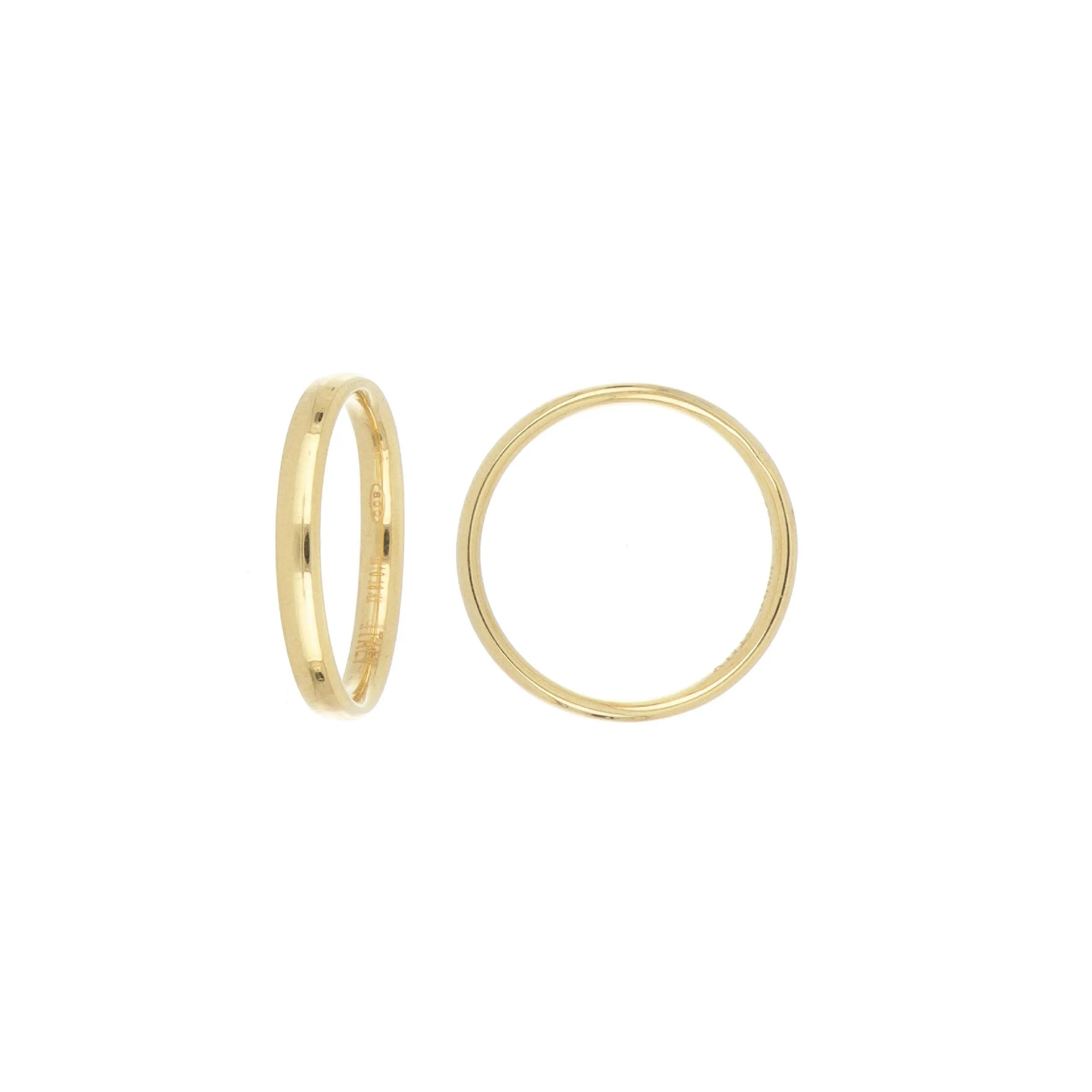 18K Yellow Gold Band Ring 3Mm Thick