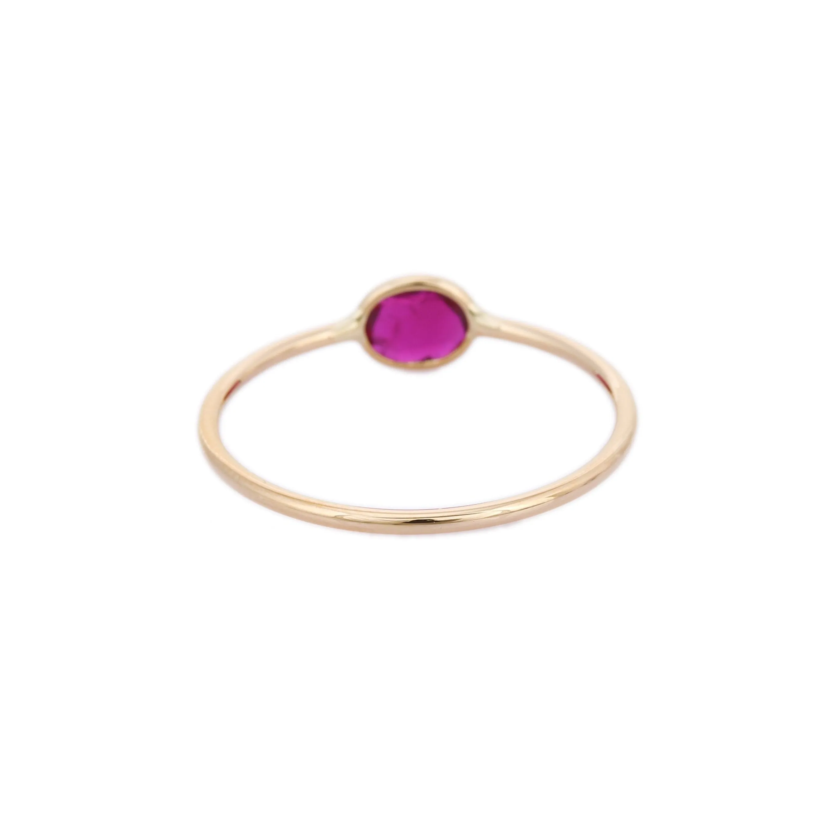 18K Yellow Gold Ruby Ring