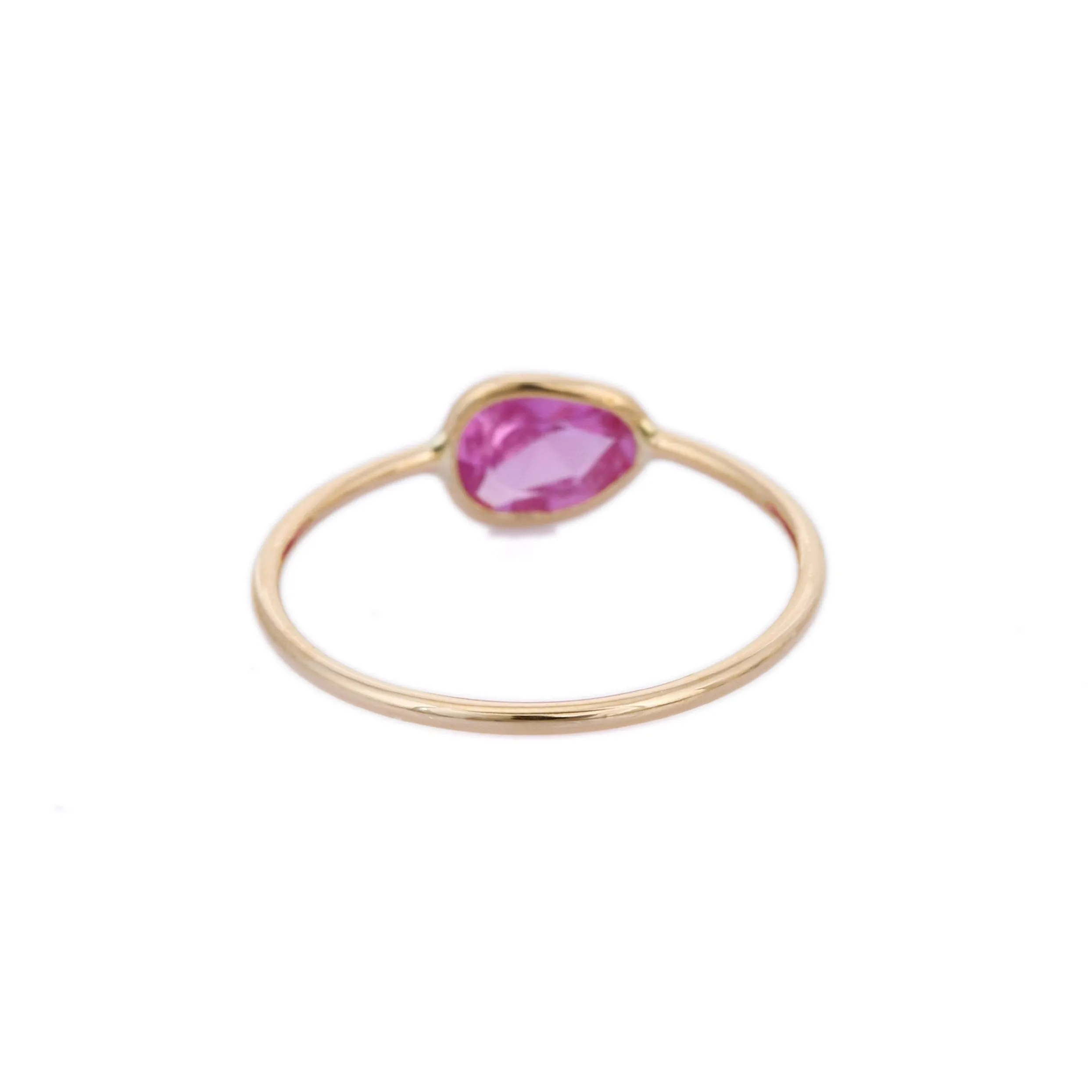 18K Yellow Gold Sapphire Ring