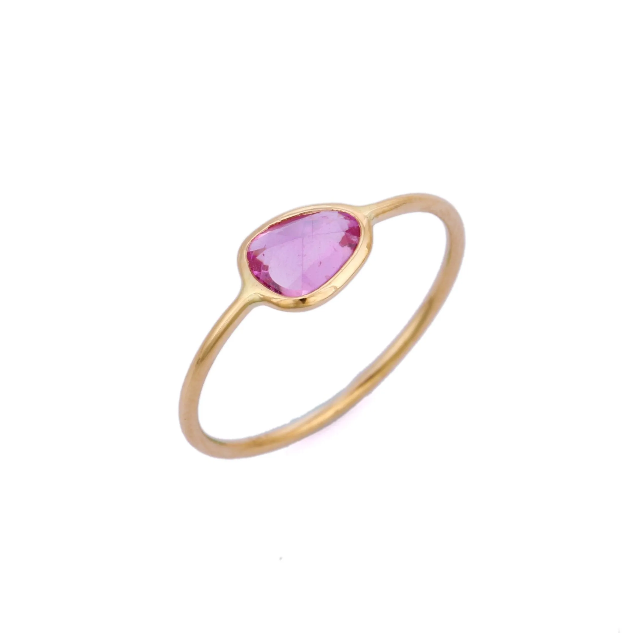 18K Yellow Gold Sapphire Ring