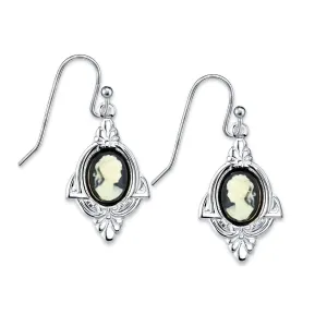 1928 Jewelry Embellish Vintage-Inspired Cameo Drop Earrings