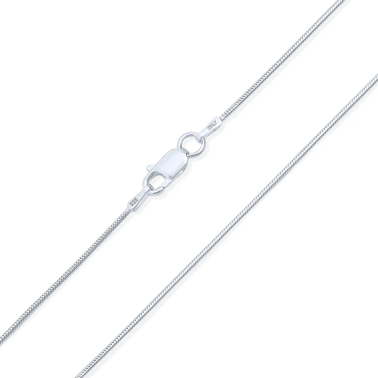 2MM Sterling Silver Snake Chain Necklace for Men Nickel-Free Made in Italy