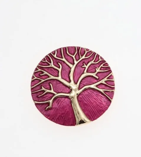 Abstract tree of life magnetic brooches