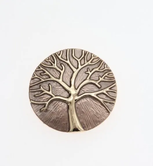 Abstract tree of life magnetic brooches