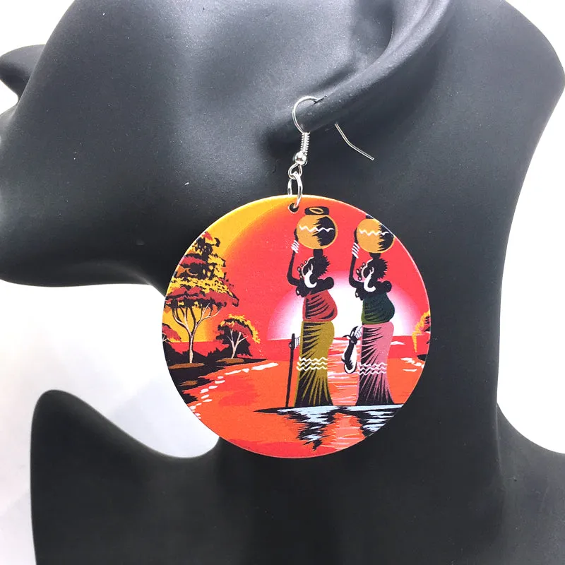 Africa inspired earrings | River sunset