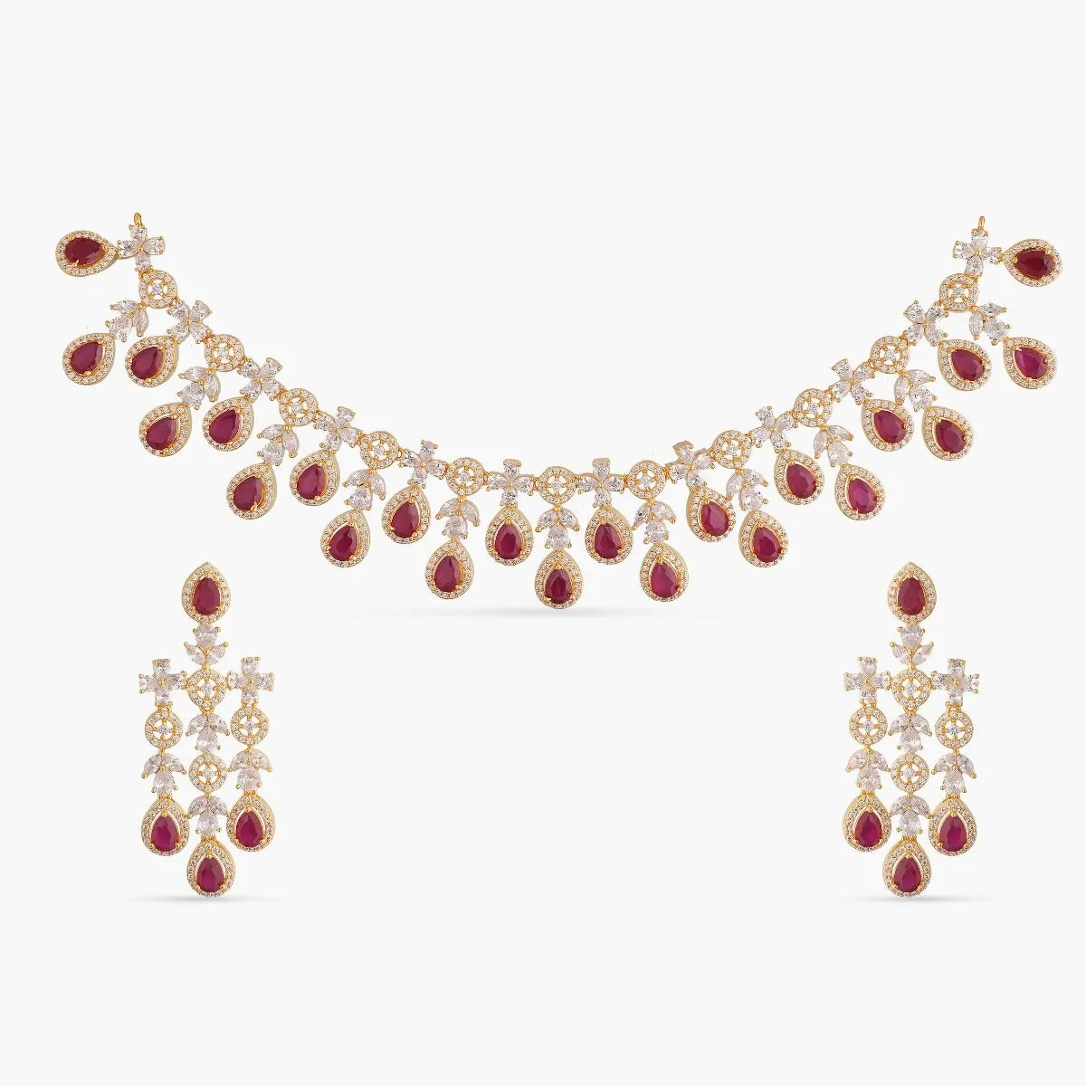 Alina Delicate CZ Necklace Set