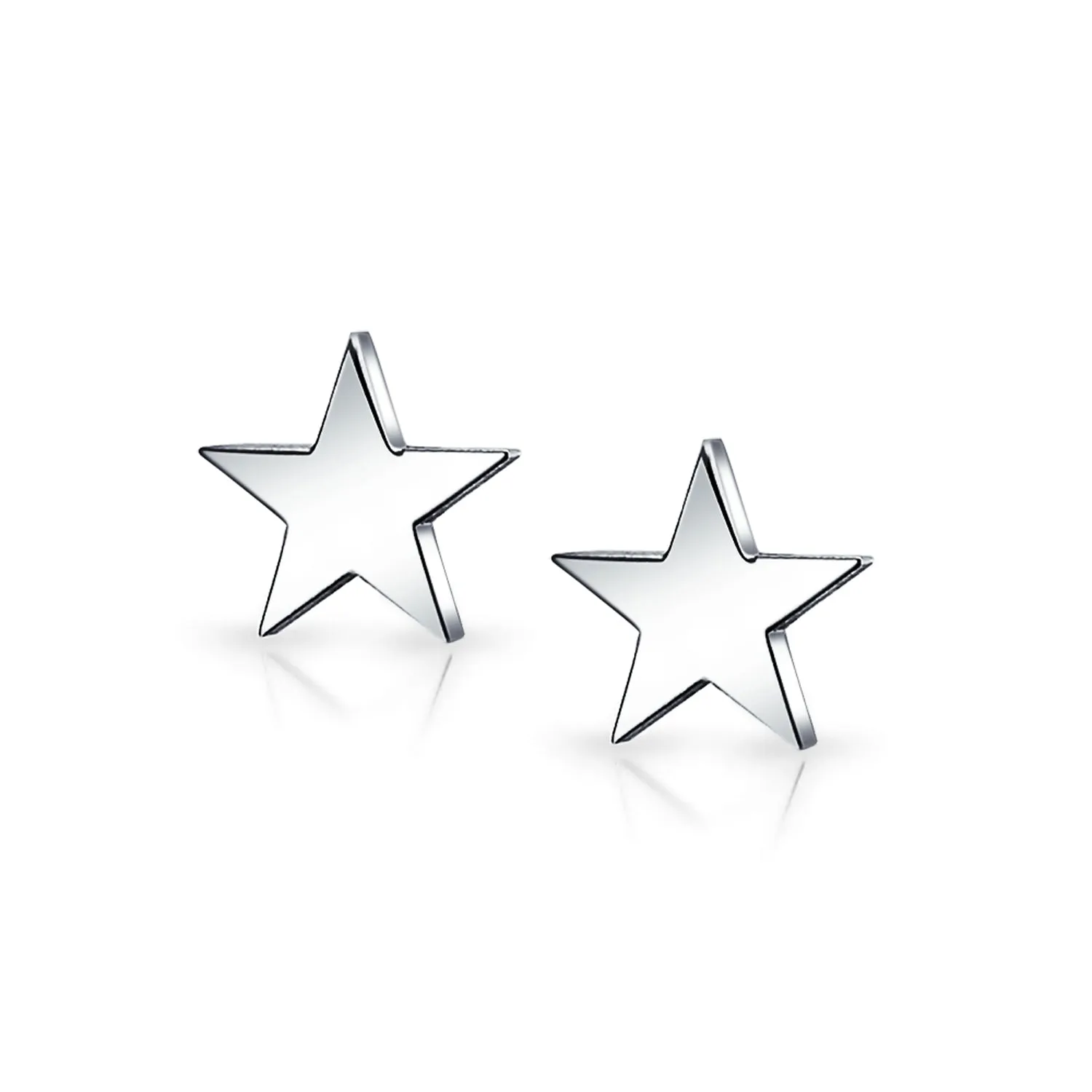 Alphabet A-Z Initial Monogram Patriotic Celestial Rock Star Stud Earrings 10MM