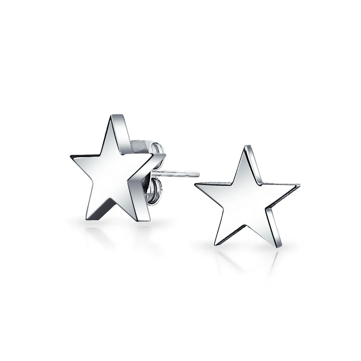 Alphabet A-Z Initial Monogram Patriotic Celestial Rock Star Stud Earrings 10MM