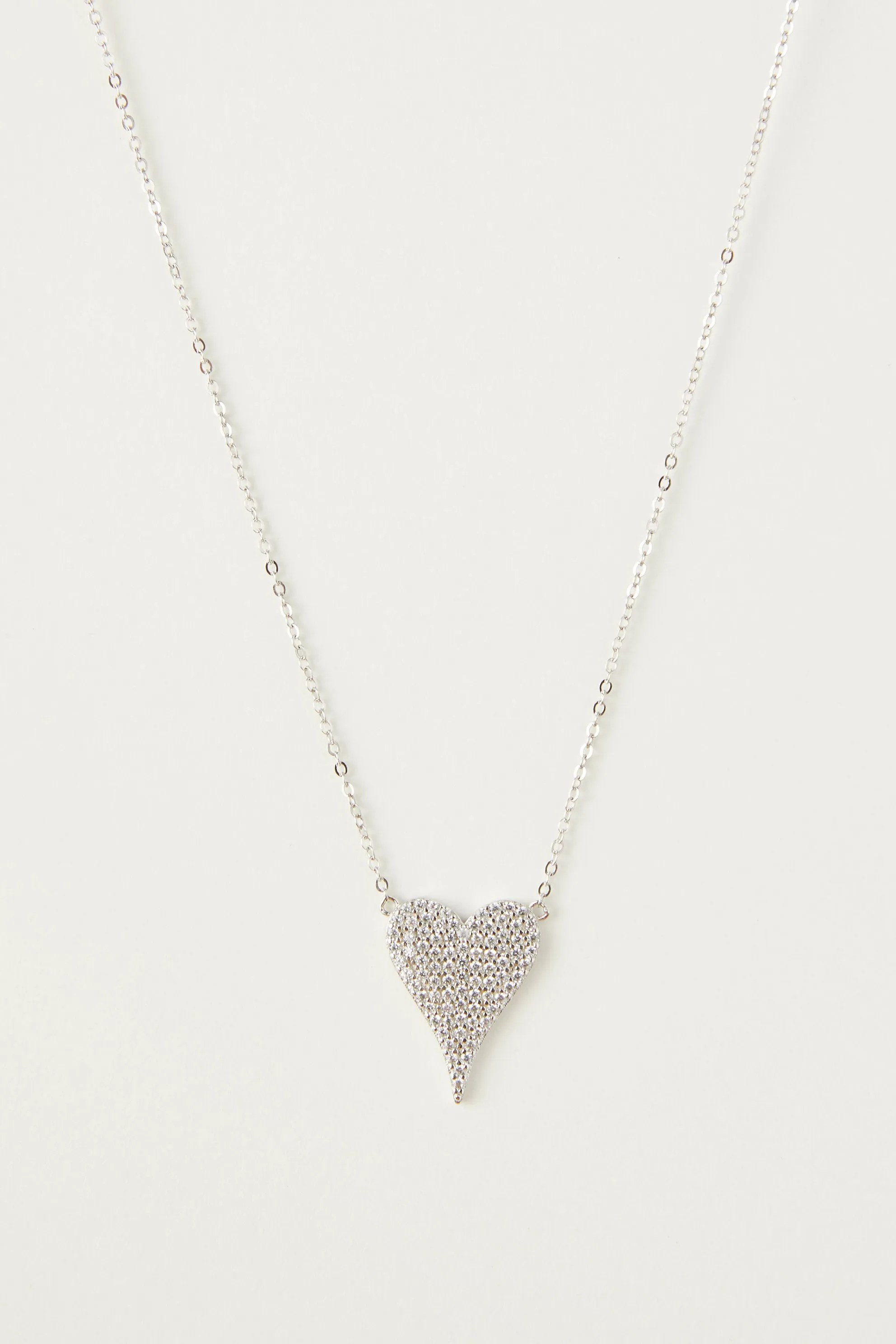 Amelia Med Cubic Zirconia Heart Necklace