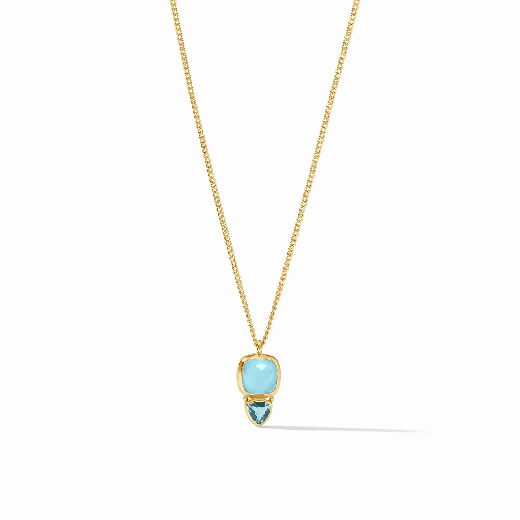 AQUITAINE DUO DELICATE NECKLACE- CAPRI BLUE