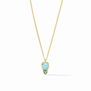 AQUITAINE DUO DELICATE NECKLACE- CAPRI BLUE