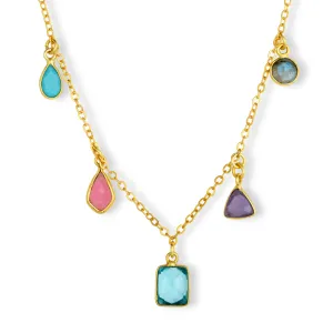 Aubrey Charm Necklace Multi