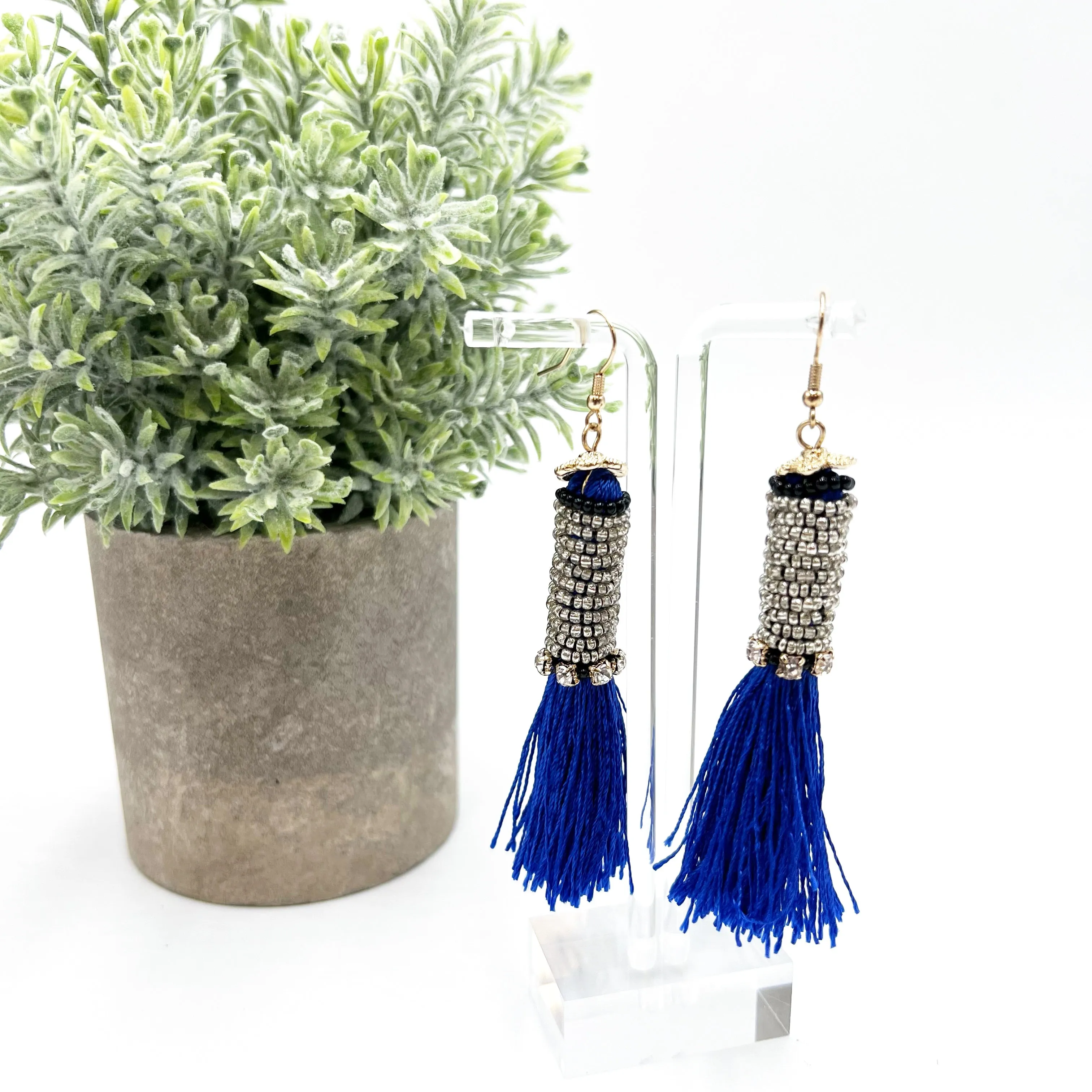 Beaded Tassel Earrings