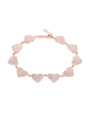 BELLE HEARTS BRACELET IN ROSE GOLD