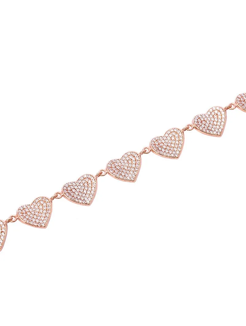 BELLE HEARTS BRACELET IN ROSE GOLD