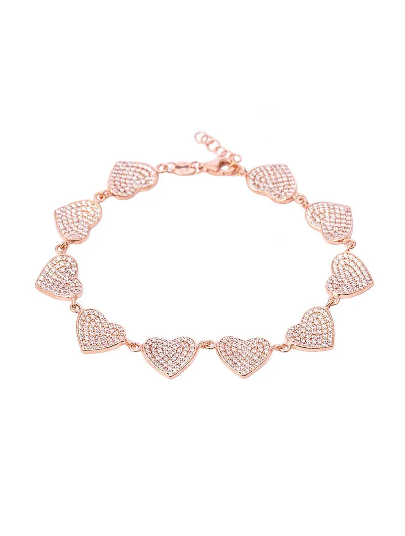 BELLE HEARTS BRACELET IN ROSE GOLD