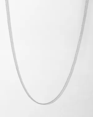 Box Chain Necklace - Silver