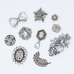 Bulk Antique Bronze Clear Rhinestones Embellishments