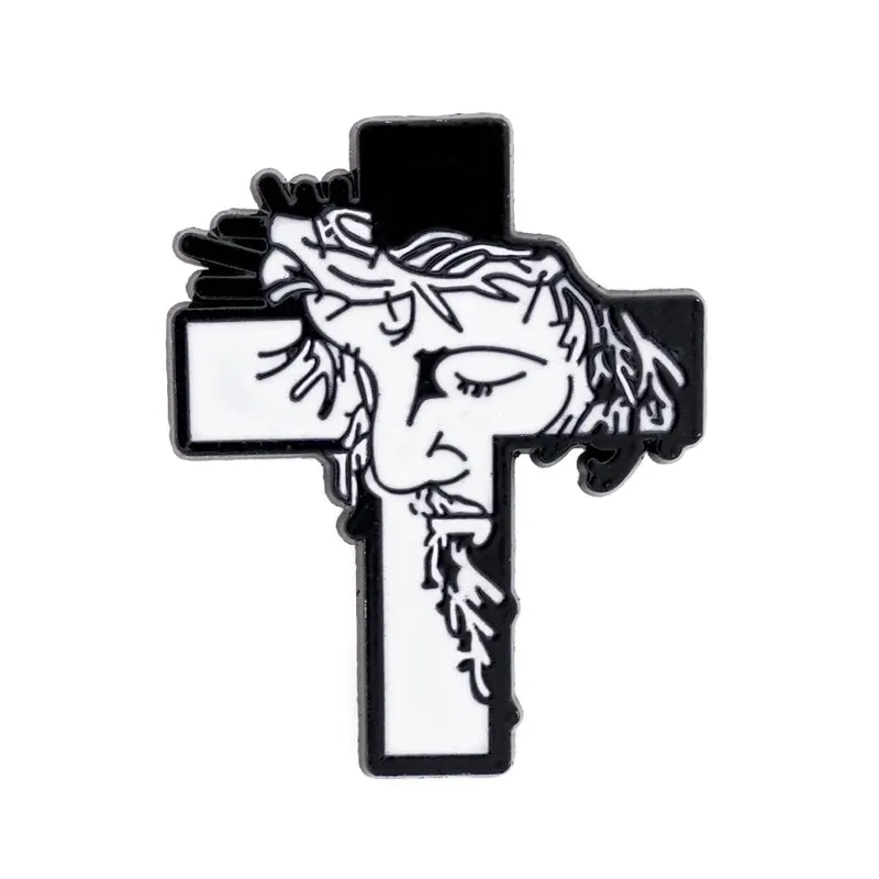 Classic Style Cross Metal Unisex Brooches