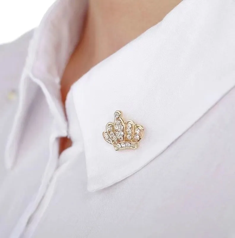 Classic Style Crown Alloy Inlay Rhinestones Women's Brooches