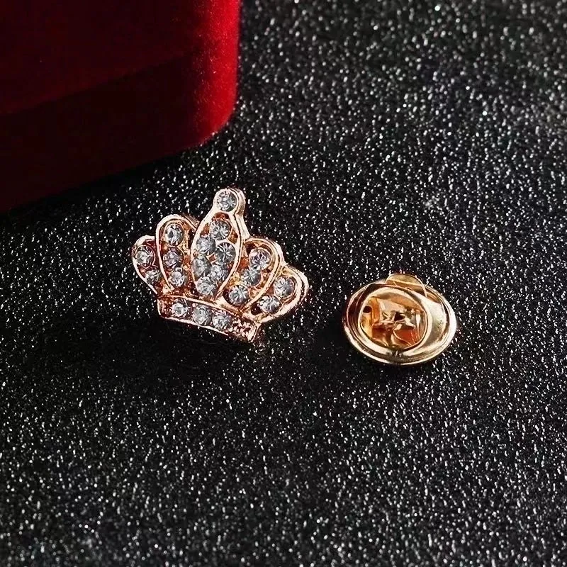 Classic Style Crown Alloy Inlay Rhinestones Women's Brooches