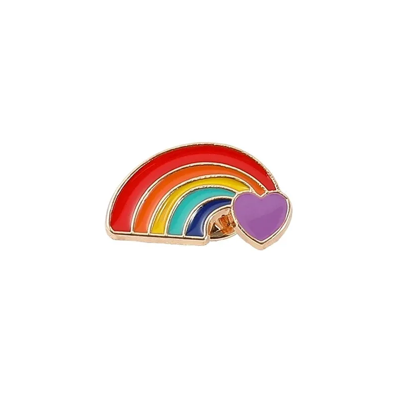 Classic Style Pin Rainbow Alloy Plating Unisex Brooches