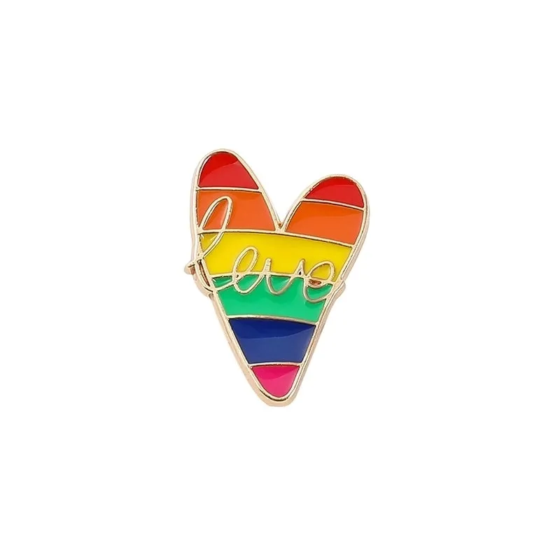 Classic Style Pin Rainbow Alloy Plating Unisex Brooches