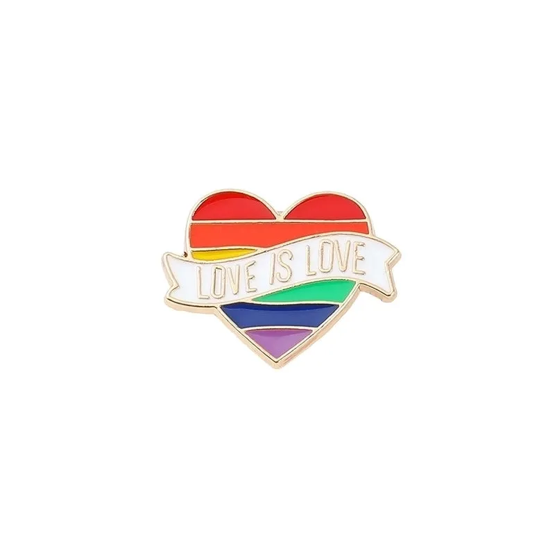 Classic Style Pin Rainbow Alloy Plating Unisex Brooches