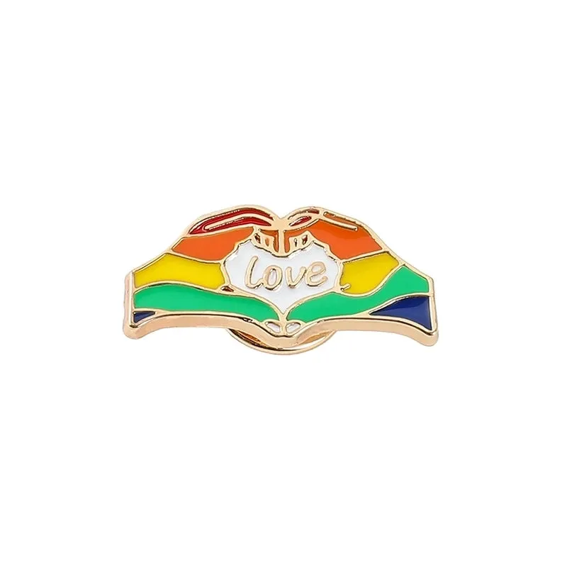 Classic Style Pin Rainbow Alloy Plating Unisex Brooches