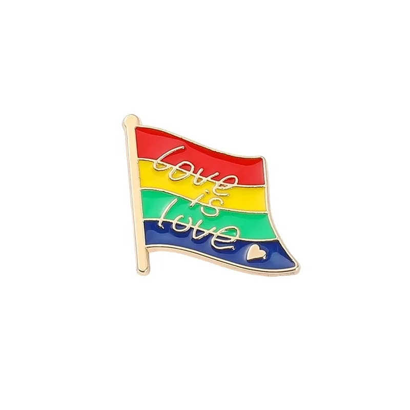 Classic Style Pin Rainbow Alloy Plating Unisex Brooches