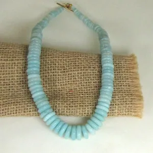 Cool Aqua Amazonite Gemstone Necklace