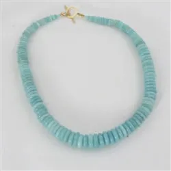 Cool Aqua Amazonite Gemstone Necklace