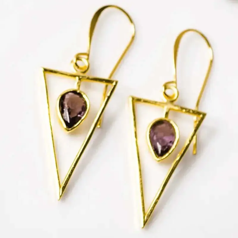 Creative Energy: Amethyst Gemstone Earrings