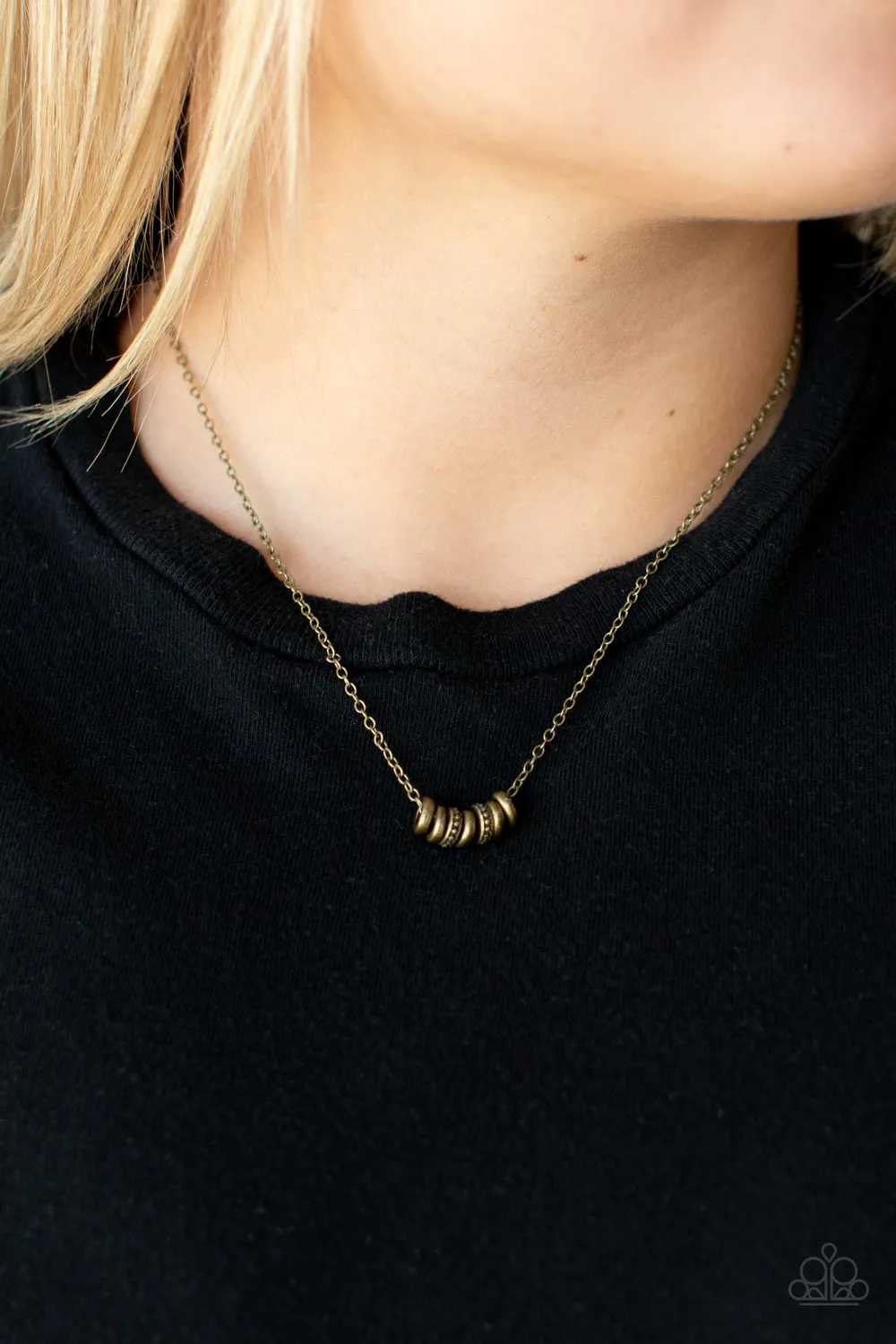 Dainty Dalliance - Brass Necklace