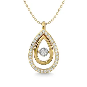 Diamond 1/4 Ct.Tw. Pear Shape Pendant in 14K Yellow Gold