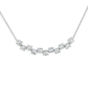 Diamond Checkerboard Bar Necklace