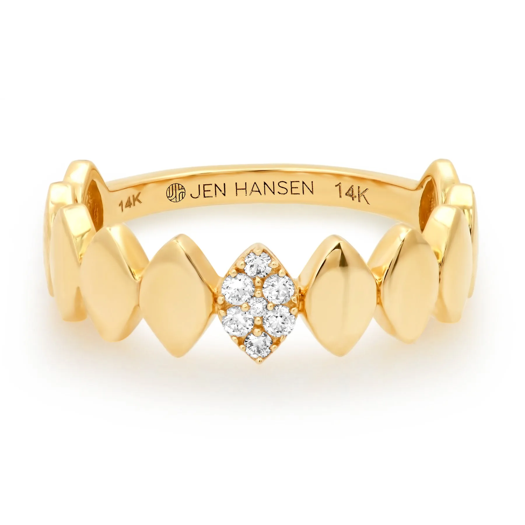 DIAMOND SHAPES RING, 14kt GOLD