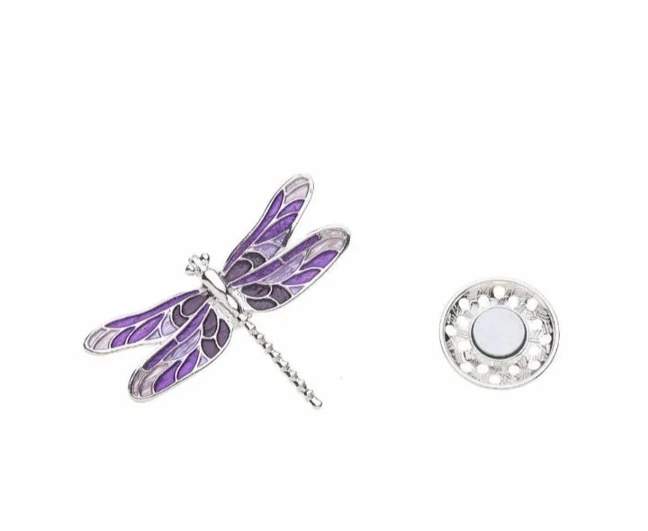 Dragonfly magnetic brooches