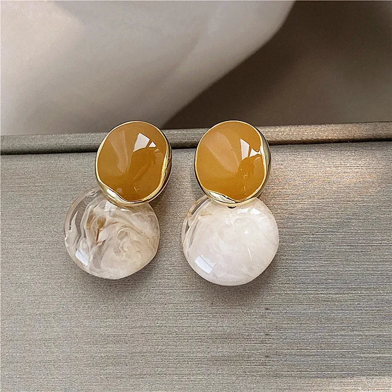 Elegant and Exquisite Opal Petal Circle Stud Earrings For Woman 2020 New Classic Jewelry Luxury Party Girl's Unusual Earrings