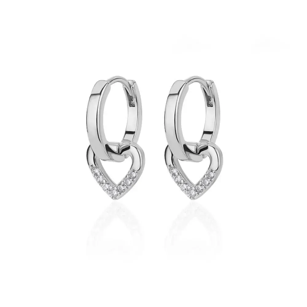 Elegant Minimalist Love Design Zircon Earrings