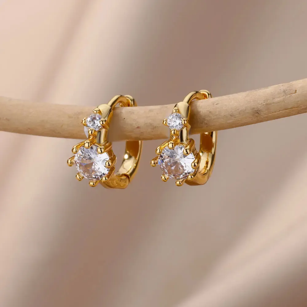 Elegant Minimalist Love Design Zircon Earrings