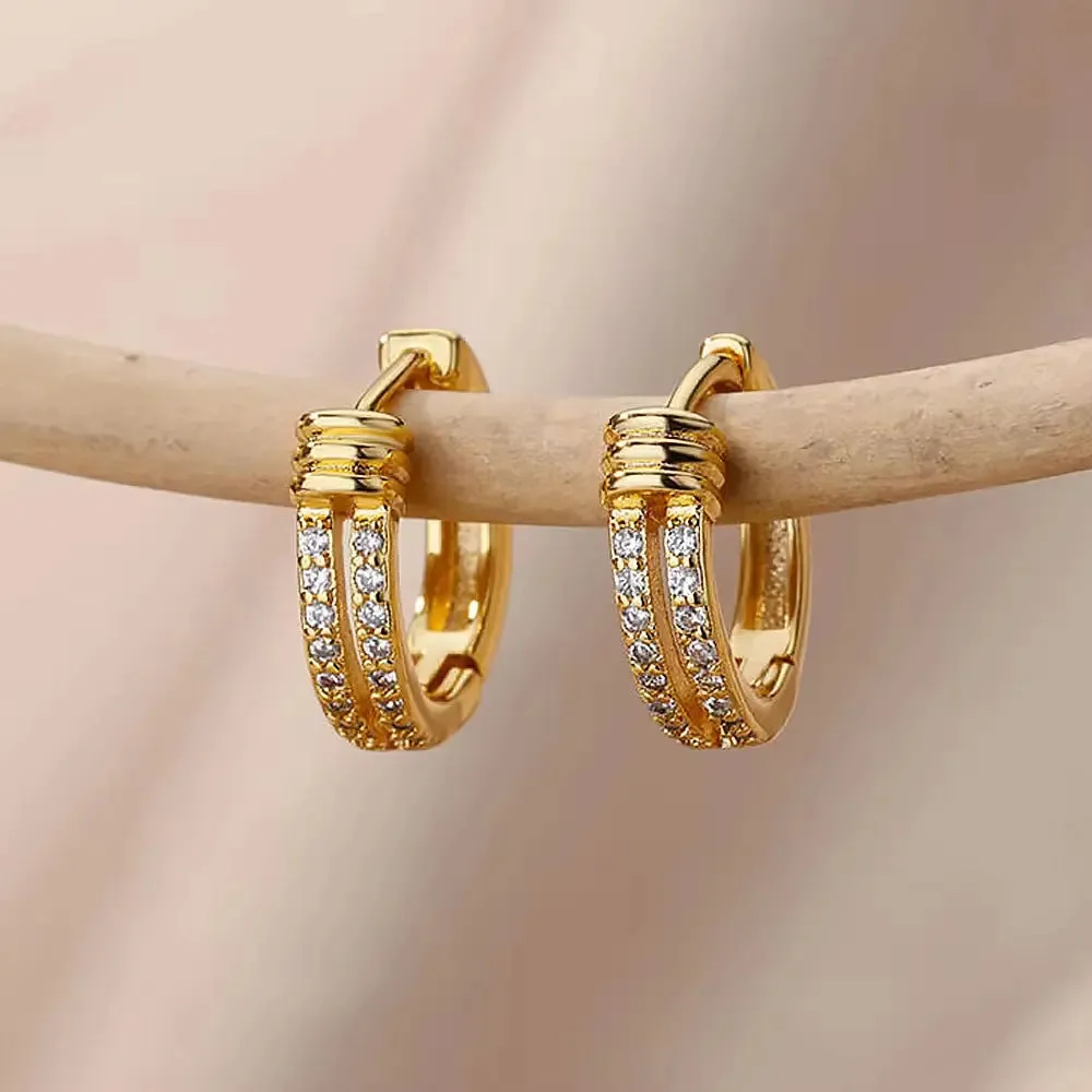 Elegant Minimalist Love Design Zircon Earrings