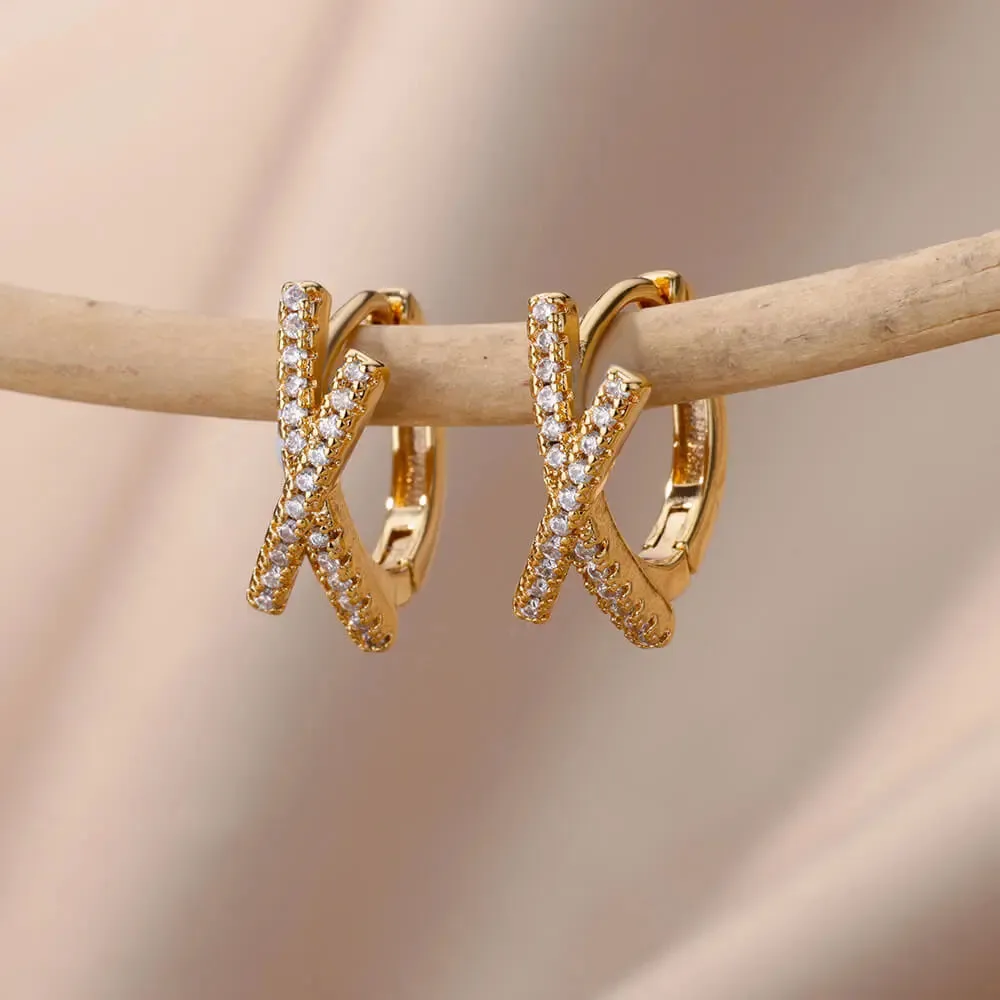 Elegant Minimalist Love Design Zircon Earrings